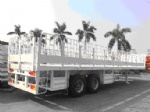 Two Axle Cargo Flatbed Semi Truck Trailer with Stake