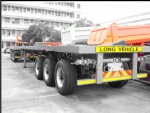 3 Axle Flatbed Truck Semi Trailer with Airbag Suspension to Africa